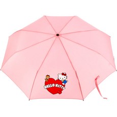 Hello Kitty 凱蒂貓 三麗鷗 愛心三折傘 LUHKU30009+傘套組