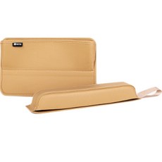 메이튼 차량용 사이드 포켓 틈새 수납함 쿠션, 1개, 새들브라운