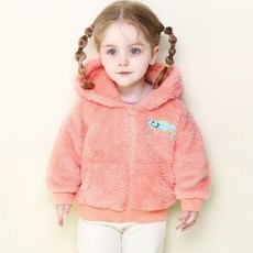 milk mile 兒童刷毛連帽拉鍊外套