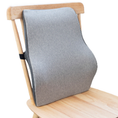 簡約線條感椅用記憶海綿背腰靠墊, 灰色