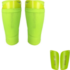 씨에스소울 스포츠 축구 풋살 포켓 일체형 정강이 슬리브 + 암살자 정강이 보호 신가드 세트, 그린, 1개