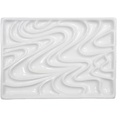 藝術陶瓷油畫調色盤 04 方形波浪, 1個