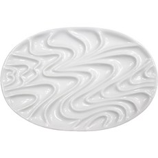 藝術陶瓷油畫調色盤 03 橢圓形 波浪形, 1個