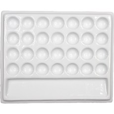 藝術陶瓷油畫調色盤 06 棋盤格, 29格, 1個