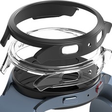 Ringke 輕薄智慧手錶保護套 44mm 2入, 透明+黑色