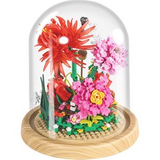 迷你積木 玫瑰花套組 00977LI, 混合色, 1個