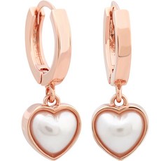 Lawool stone 愛心造型珍珠環形耳針 JK201+盒子