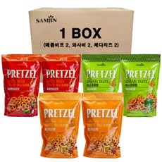 SAMJIN 麻辣牛肉風味迷你蝴蝶餅 300g 2入+芥末風味迷你蝴蝶餅 300g 2入+切達起司風味迷你蝴蝶餅 300g 2入, 1組, 1.8kg