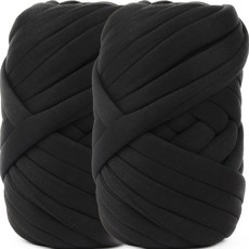 브랜드얀 패브릭 자이언트얀 약 1kg 2롤, 02번 블랙