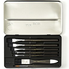 Belian 壓克力 油畫 水彩畫筆 灰色 7件組, S, 1個