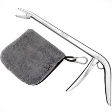 BOOMS FISHING Booms Hook Remover + 釣魚毛巾套組 R01, 1套, 銀