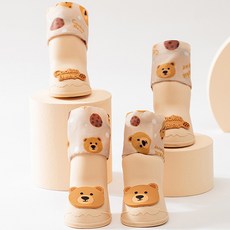파스텔펫 반려동물 입체 하이탑 레인부츠 4p, 베어, 1개