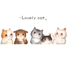 Yesso 室內裝飾貼紙 02 小貓 橫式, 1個