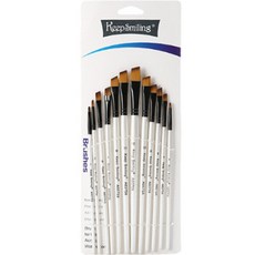 KeepSmiling Sitonic 水彩壓克力平頭畫筆組, 1套, 12種