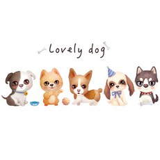 Yesso 室內裝飾貼紙 03 小狗狗 橫式, 1個