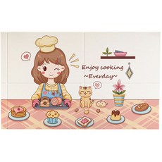 Yesso室內廚房裝飾貼紙 011 烘焙時間 高型, 1個