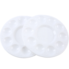 Citonic圓形調色盤 白色, 2個, 10格