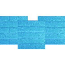 Blue Marina單色泡棉塊 3mm, 天空, 3個