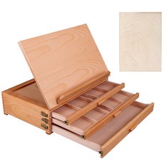 Bellyan書桌 3層抽屜 文件夾式畫架+繪圖板