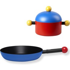 tvs 陶瓷塗層鍋具組, 混色, 雙耳湯鍋20cm+平底鍋28cm