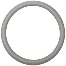 River Fox 車用汽車皮革方向盤套, 暖灰色