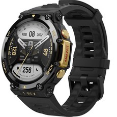 어메이즈핏 스마트워치 T-REX 2, GPS, 블랙 + 골드, 3.5cm