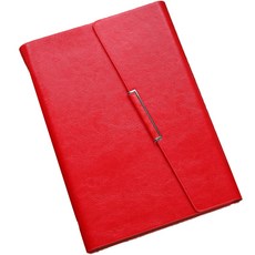 皮革活頁筆記本, 紅色
