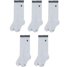 PLAYBOY 女用及膝高爾夫襪 5雙組 PBSO110, 白色, 5個