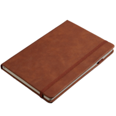 Onmaker商務硬皮革封面簡約日記本, 棕色