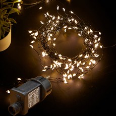 HOUSENSE LED樹枝燈泡 100顆 6.15m + 轉換器兩用適配器 8種閃爍模式, 黑色線, 6.15m, 1個