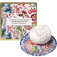 Fragonard 花宮娜 茉莉花珍珠香皂+香皂盤, 150g, 1套