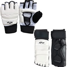 手腳保護 跆拳道 格鬥 訓練 護腳 (雙) + 護手 (雙) 套組, 混色