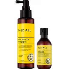 MED ALL RCP頭皮清潔強健髮根護髮素 120ml+洗髮精 100ml組, 1套