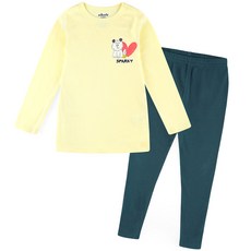 milkmilelolo 兒童愛心狗狗居家上下套裝