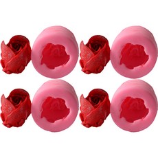 新新沙龍 3D 玫瑰模具 4入, 單一顏色