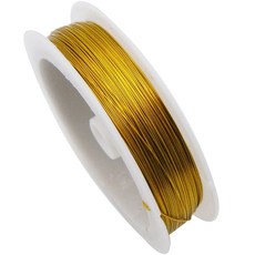 마다꾸미 컬러 공예철사 0.3mmx50m, 23 골드, 1개