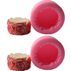 Shin Shin沙龍3D玫瑰蠟燭壓模 2入, 單一顏色