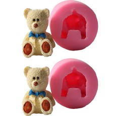 新新沙龍 3D小熊模具 2入, 單一顏色