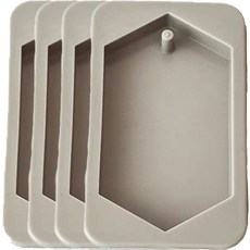 Shin Shin Salon六角形掛勾型模具 4入, 單一顏色