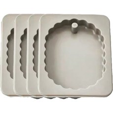 新新沙龍 波浪橢圓形掛式模具 4入, 單一顏色