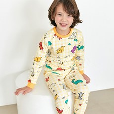 Maykids 男童款30支棉恐龍長袖長褲家居服套裝