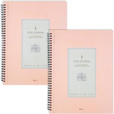 b fancy 4000 A4 紙音樂剪線彈簧音符, 2個, 粉色的