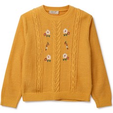 Perimitz 女童刺繡扭紋針織套頭衫 P2232K475