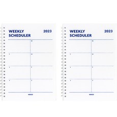 indigo 2023基本調度日期每週計劃者A5 25, 白色的