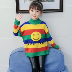 ORANGEDAMOM 兒童 YOO 笑臉條紋針織衫