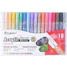 giorgione 18色壓克力馬克筆組, 1套, 18 種顏色