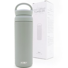 KEEP CAMPING 手提保溫杯, 500ml, 薄荷綠