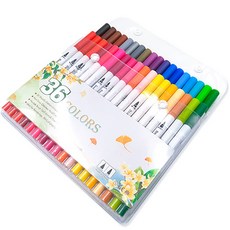 더블 헤드 붓펜 마커펜 세트 화이트바, 1세트, 36색