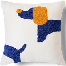 小狗插畫圖案靠枕套