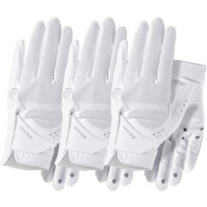 TECH SKIN 女用全矽膠高爾夫球手套 雙手, 白色